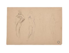 Figures of Women - Original Drawing by C. L. Moulin - Early 20th Century