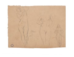 Figures of Women - Original Drawing by C. L. Moulin - Early 20th Century