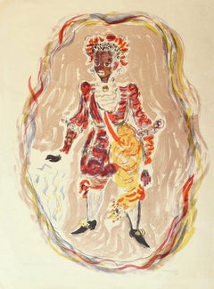 Figure - Lithograph by Costantin Terechkovitch - 1953