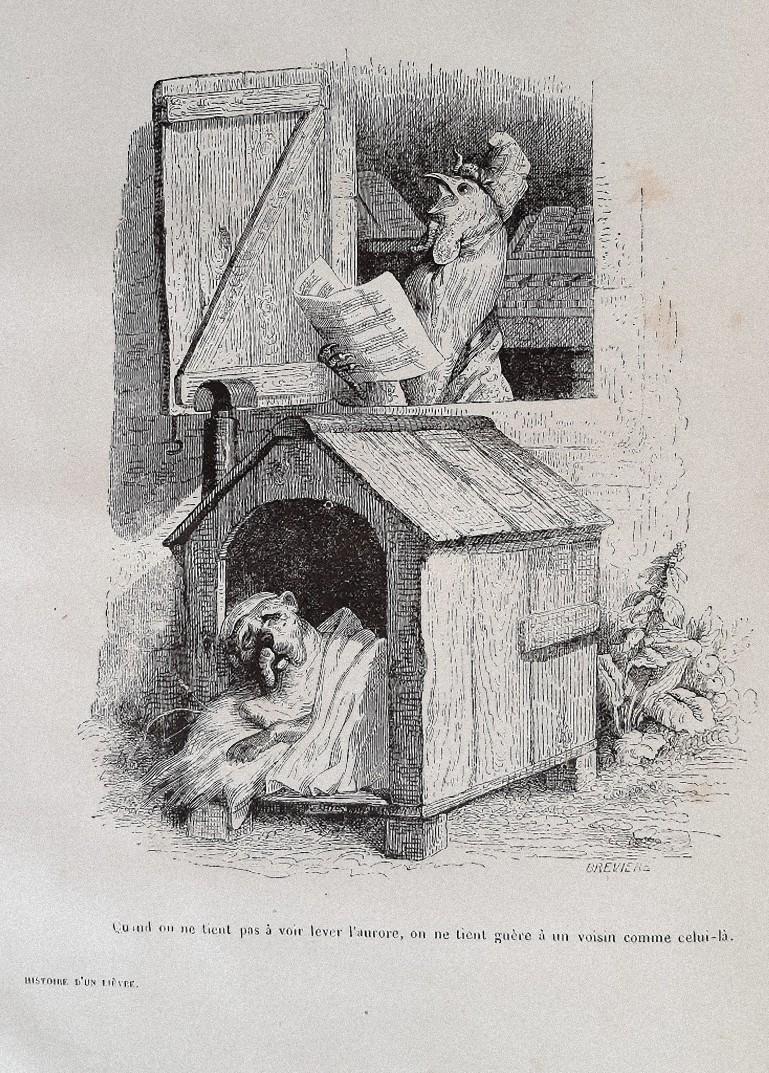 Vie Prive et Publique des Animaux – Illustrationen von J.J. Grandville - 1868 (Moderne), Art, von J. J. Grandville