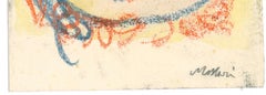 Man and Woman - Drawing Pastel de Mino Maccari - Années 1960