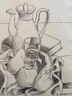 Nature Morte - Litografía de Gino Severini - Mediados del siglo XX