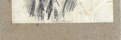 Male Portrait - Charcoal Drawing by Mino Maccari - 1970s