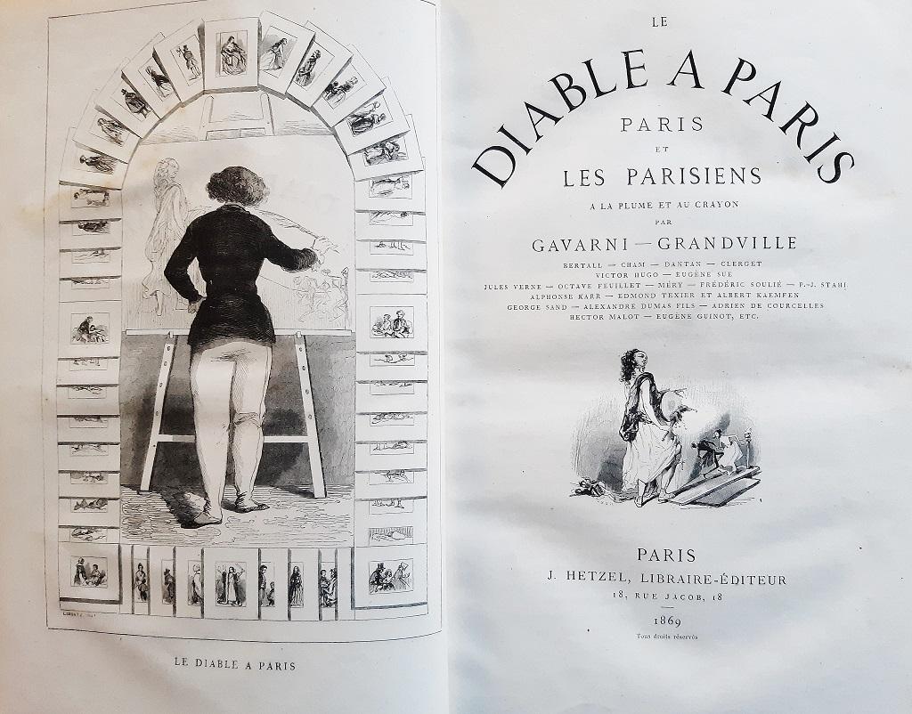 Le Diable à Paris - Livre rare illustré par Paul Gavarni - 1869 en vente 5