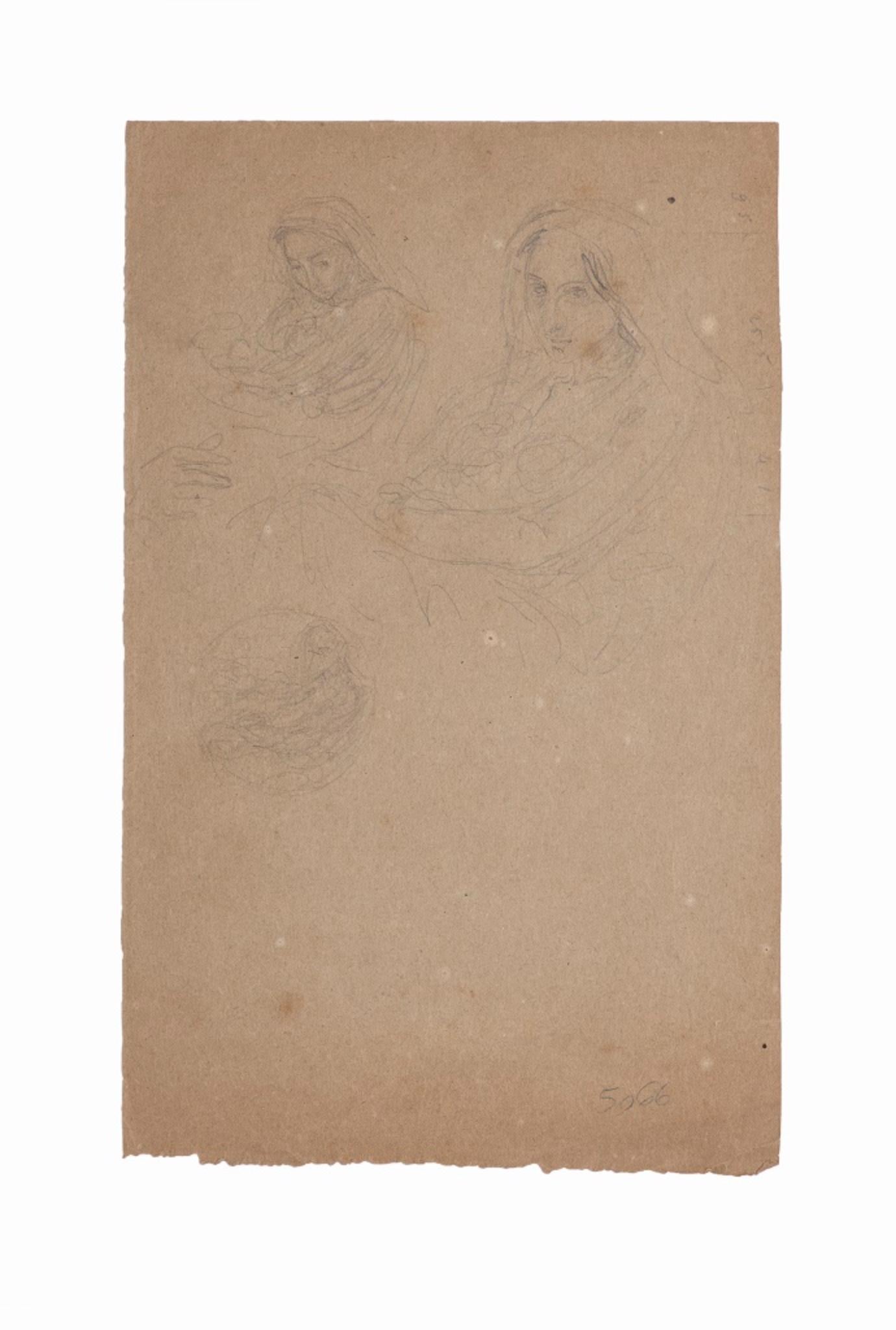 Nude from the Back is an original pencil drawing realized by Charles Lucien Moulin in the early 20th Century.

Good conditions on a brown paper, except for worn paper on the lower margin.

A little stamp of the artist on the lower left corner, other