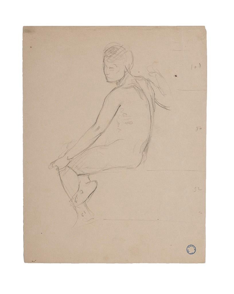 Nude of Woman is an original pencil drawing realized by Charles Lucien Moulin in the early 20th Century.

Good conditions on a brown paper.

A little stamp of the artist on the lower right corner.

Charle Lucien Moulin was born in the 19th century