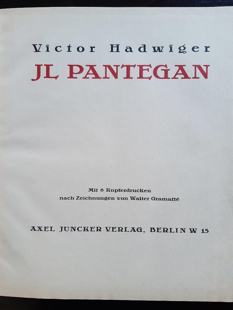 Il Pantegan is an original modern rare book written by Victor Hedwig and illustrated by Walter Gramatté  (Berlin, 1897 – Hamburg, 1929) in 1919.

Origina Edition.

500 numbered and signed copies 

Published by Juncker, Berlin.

Format: in 8°.

The