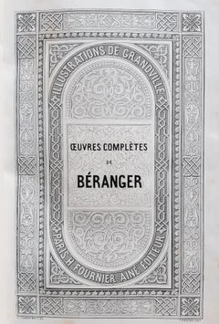 Oeuvres Complètes de Béranger - Libro raro di J. J. Grandville - 1840