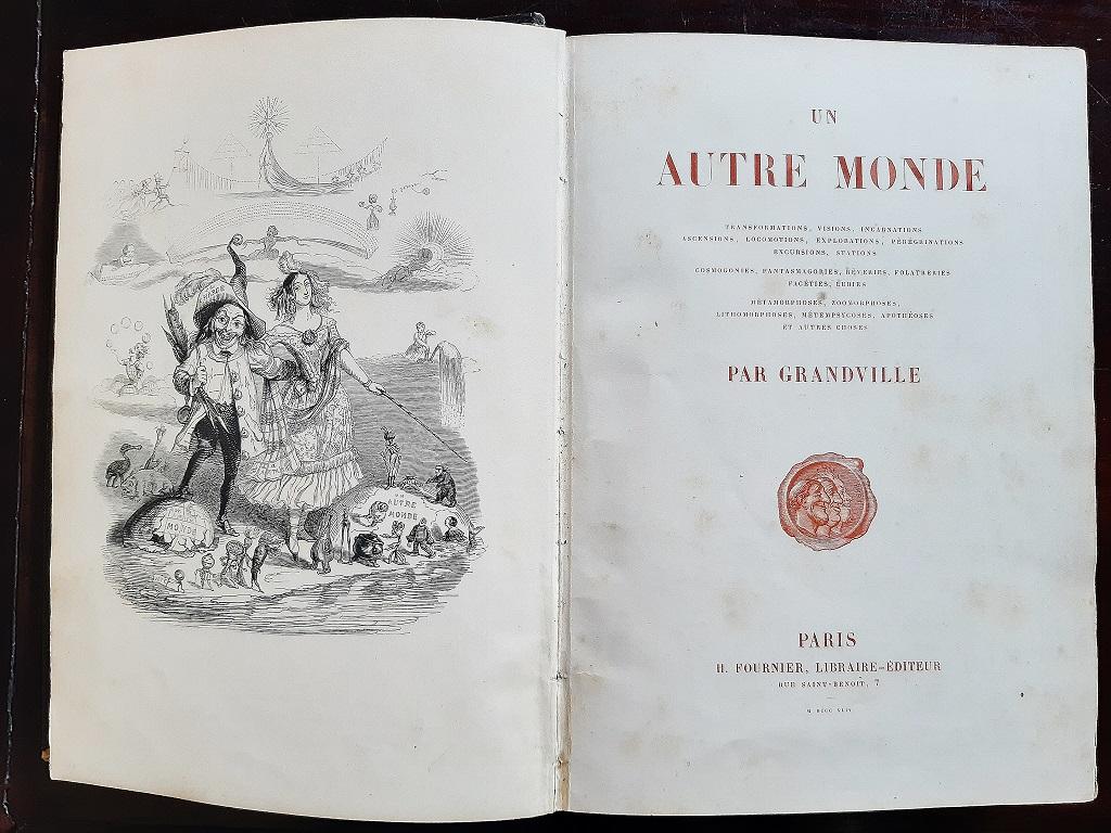 Un Autre Monde - Livre rare de J.J Grandville - 1844 - Moderne Art par J. J. Grandville