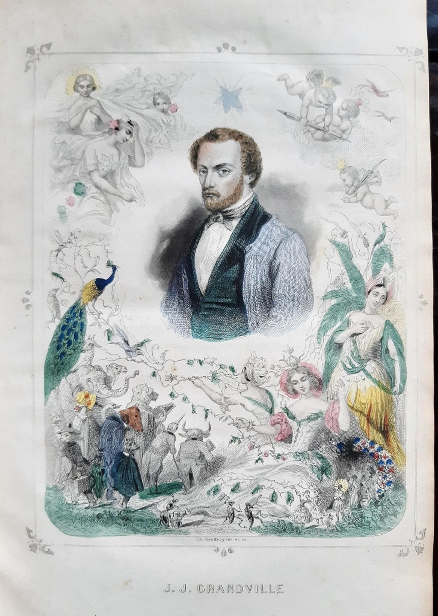 Les Fleurs Animées - Rare Book by J.J Grandville - 1847 - Modern Art by Jean Jeacques Grandville