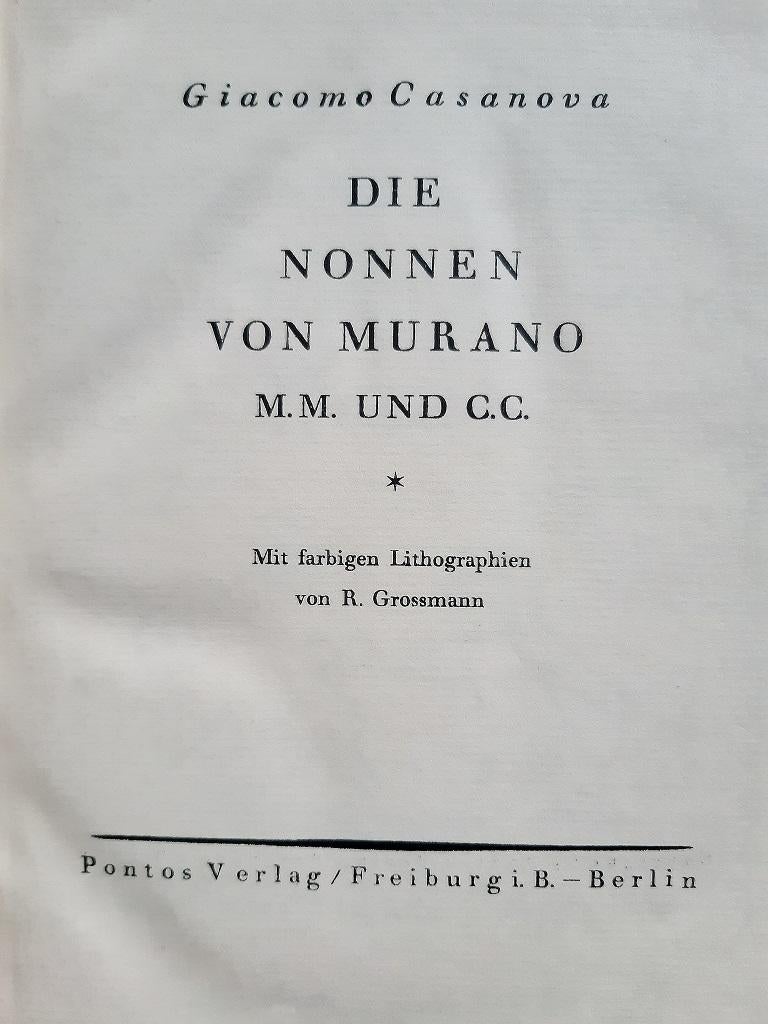 Die Nonnen von Murano - Rare Book Illustrated by Rudolf Grossmann - 1923 For Sale 3
