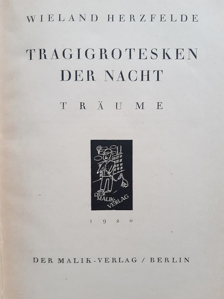Tragigrotesken der Nacht - Rare Book Illustrated by George Grosz - 1920 1