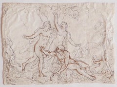 Figures -  Pencil and Ink on Paper - 17th Century