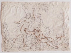 Figures -  Pencil and Ink on Paper - 17th Century