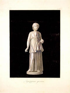 Jeune Agrippina - eau-forte originale d' Agostino Tofanelli - 1821