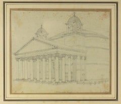 Pantheon - Original Drawing by Giovanni Fontana - Late 16th Century