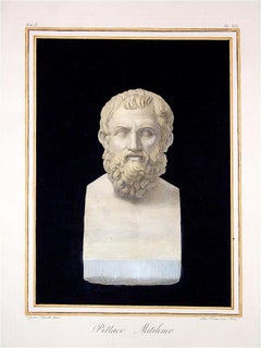 Pittaco Mitileneo - Gravure originale d' Agostino Tofanelli - 1821