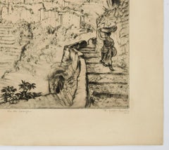 Landscape - Etching by Friedi Gold Boille - 1935
