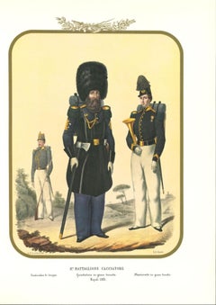 VIII Battaglione Cacciatori - Litografia originale di Antonio Zezon - 1853