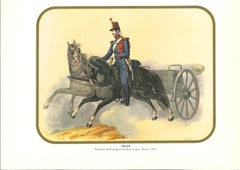 Train - Originallithographie von Antonio Zezon, 1852