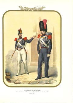 Lithographie Royal Gendarmerie d'Antonio Zezon, 1853