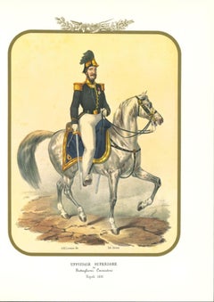 Senior Officer – Lithographie von Antonio Zezon – 1853