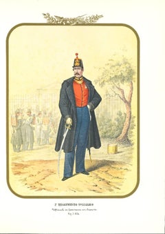 Das Schweizer Regiment –  Lithographie von Antonio Zezon – 1854