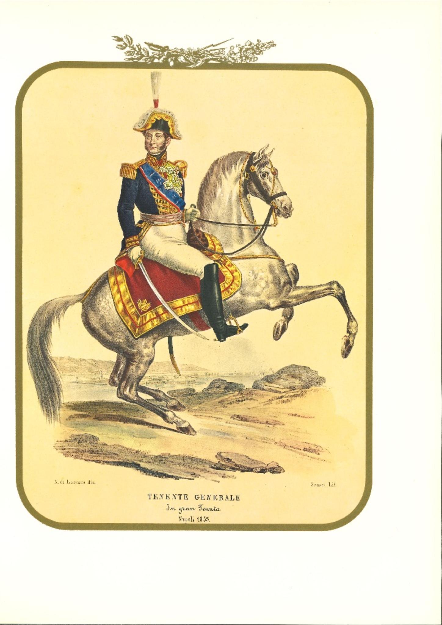 Lieutenant General - Original Lithograph by Antonio Zezon - 1855