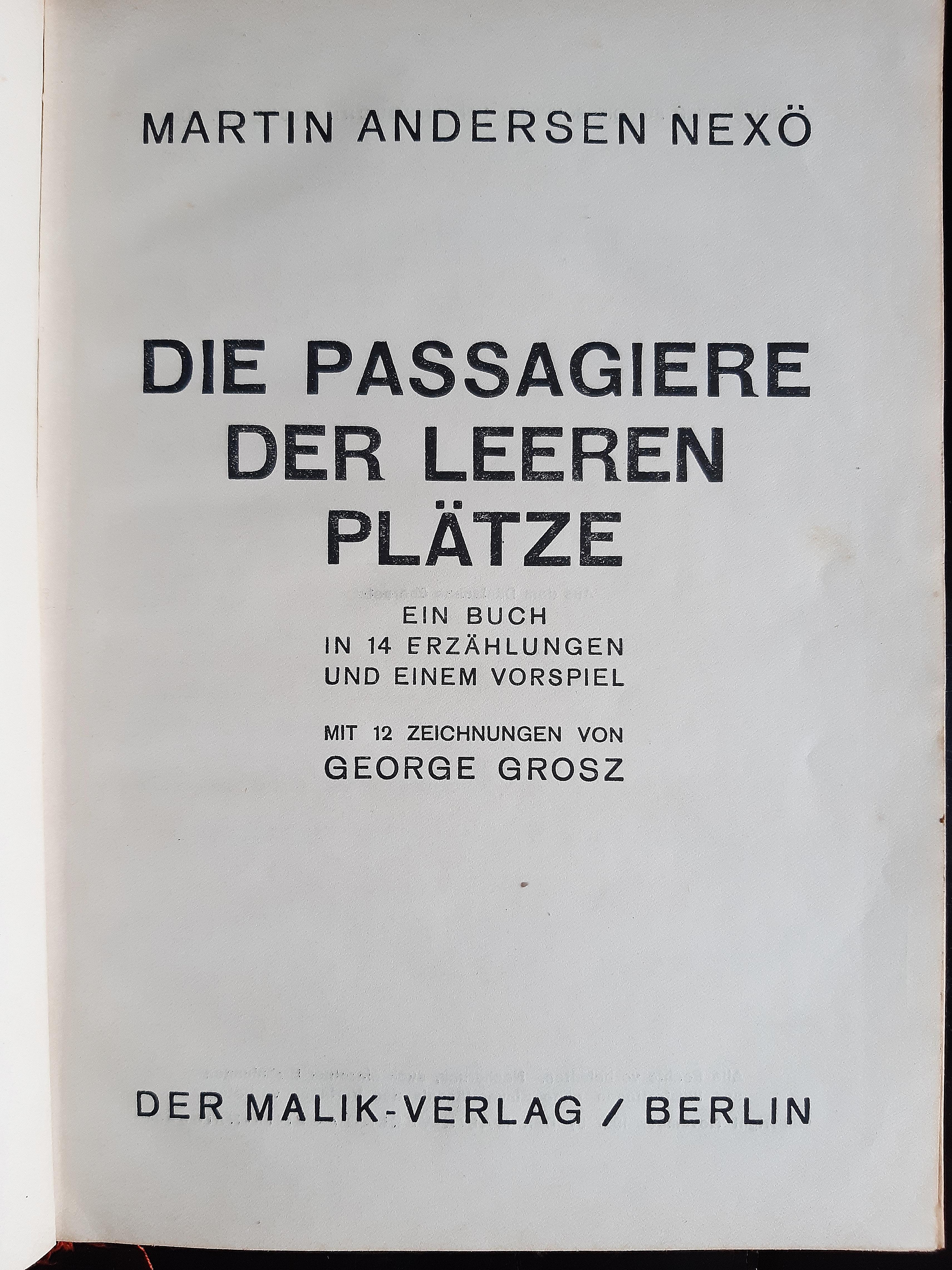 Die Passagiere der leeren Platze - Rare Book Illustrated by George Grosz - 1921 For Sale 6