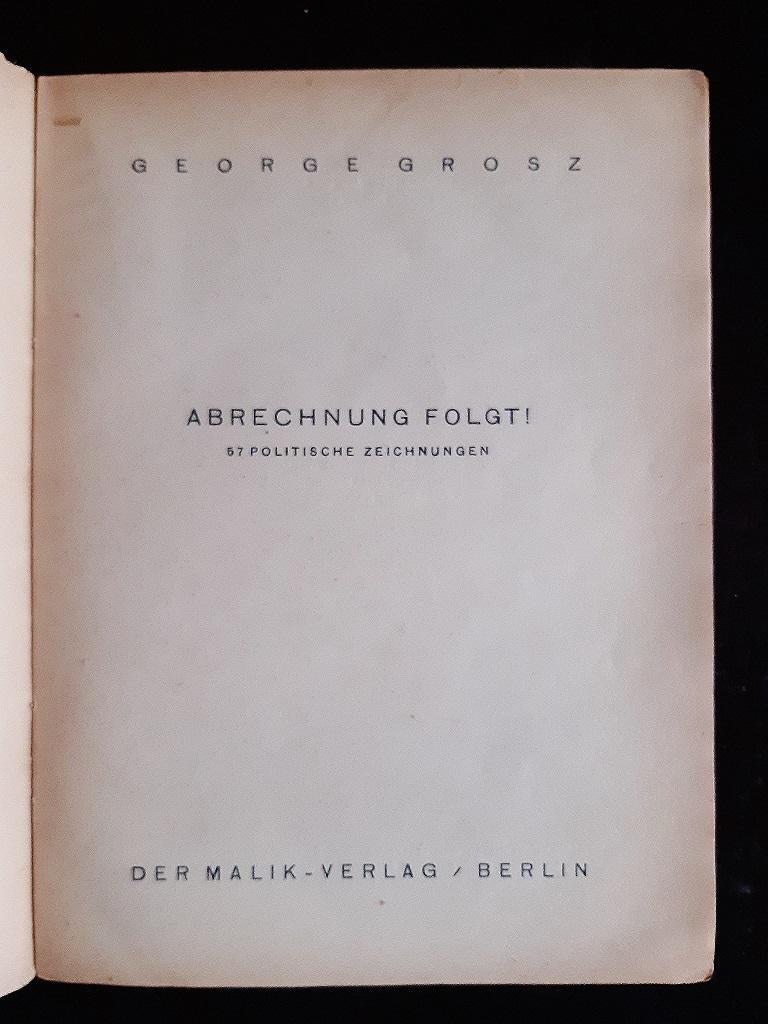 Abrechnung Folgt ! - Livre rare illustré par George Grosz - 1923 en vente 3