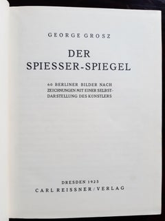 Der Spiesser-Spiegel - Libro raro di George Grosz - 1925