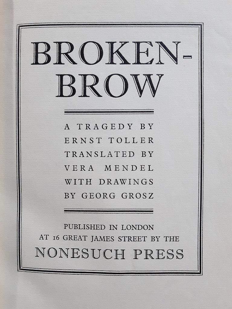 Brokenbrow - Libro raro illustrato da George Grosz - 1926 in vendita 3