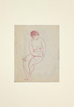 Nu de femme - dessin original, 1890 environ