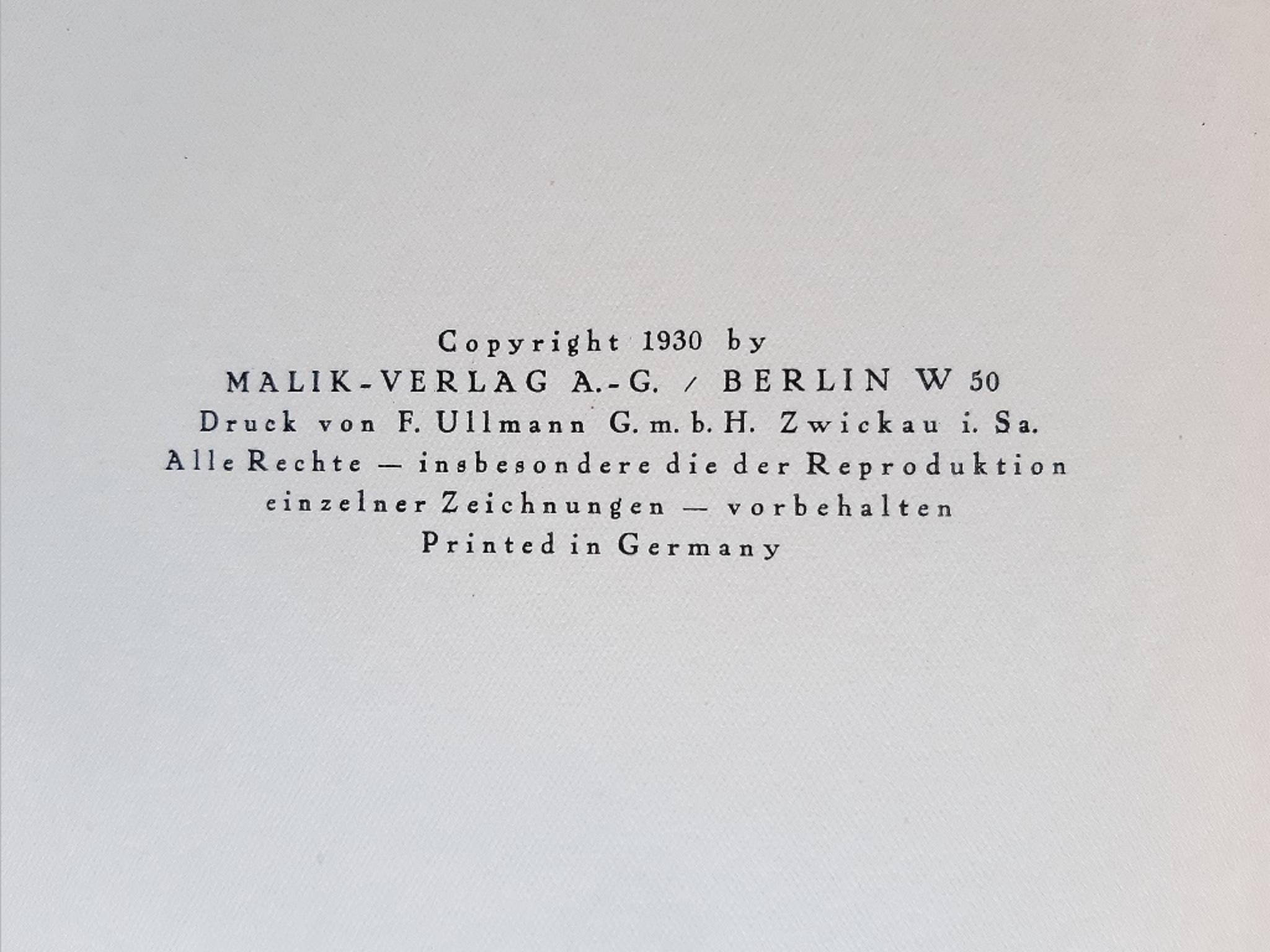Die Gezeichneten - Rare Book illustrated by George Grosz - 1930 2