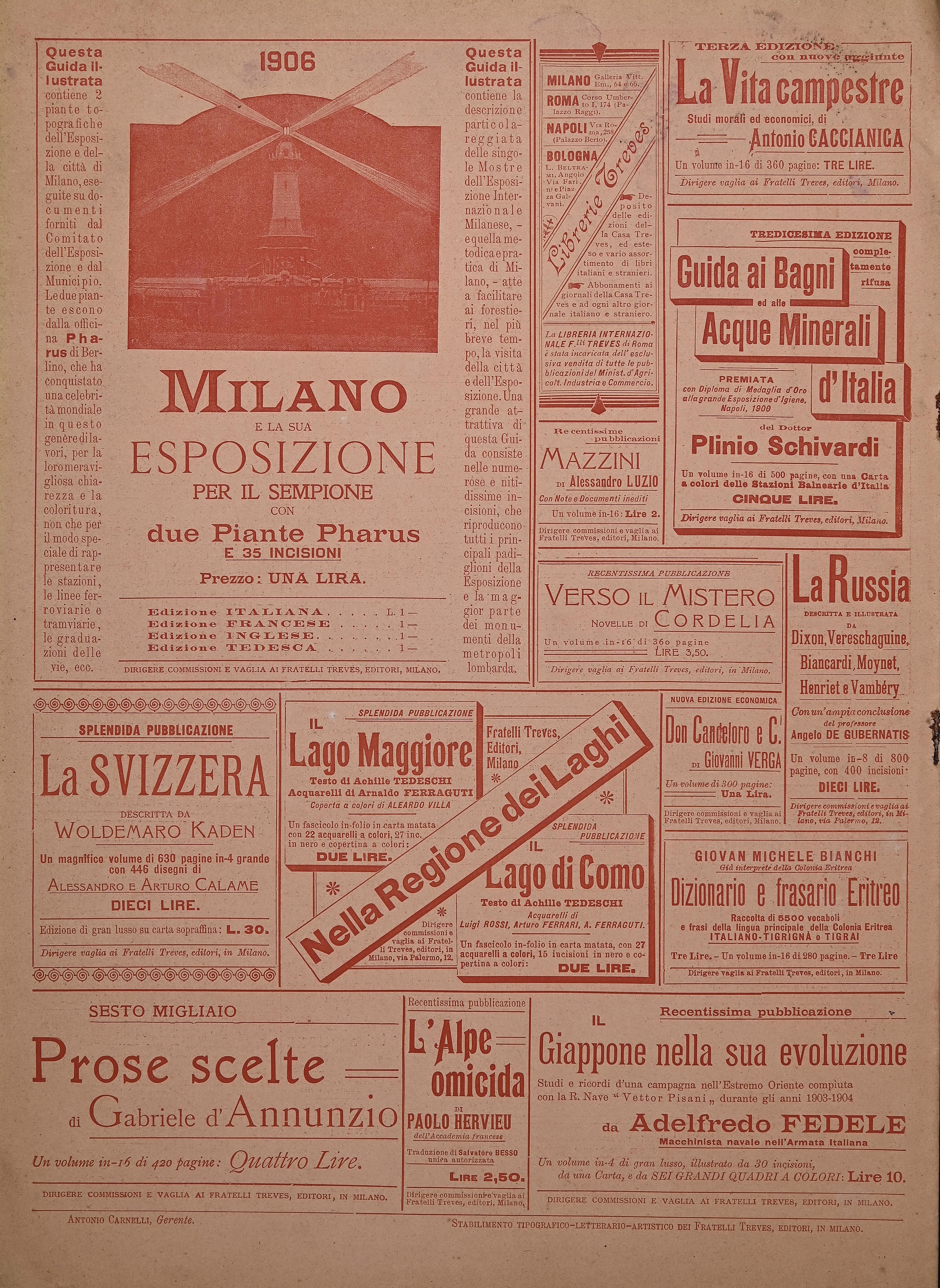 Milano e la sua Esposizione Internazionale... - Vintage-Katalog 1906 (Moderne), Art, von Unknown
