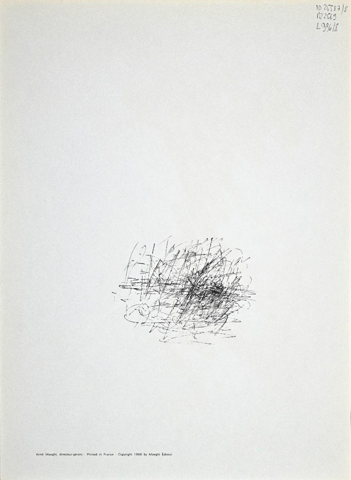 Cover For Derrière Le Miroir - Original Lithograph by Jean René Bazaine - 1968 For Sale 1