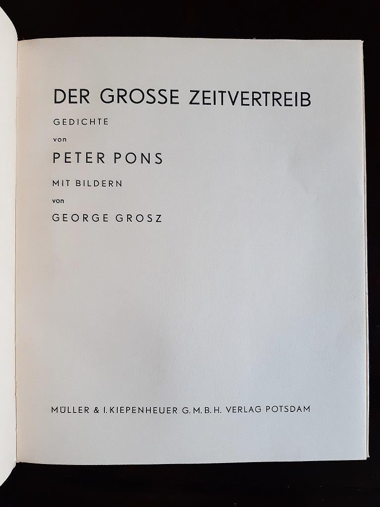 Der Grosse Zeitvertreib - Rare Book illustrated by George Grosz - 1932 1