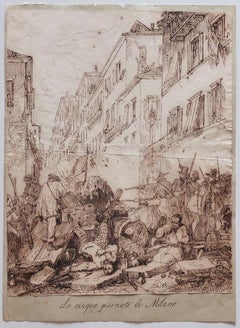 Five Days in Milan -  Ink Drawing on Paper - 19th Century