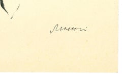 The Scarecrow - Tempera Drawing by Mino Maccari - 1960s