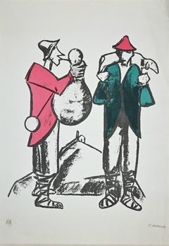Shepherd - Original Lithograph by Pietro Morando - 1970s