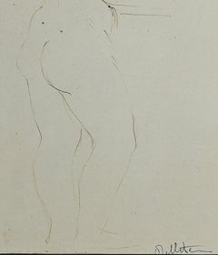 Nude -  Ink Drawing by Angelo Sabbatani - 1970s