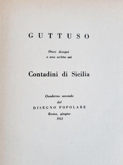 Dieci disegni e uno scritto sui contadini di Sicilia by Renato Guttuso - 1951
