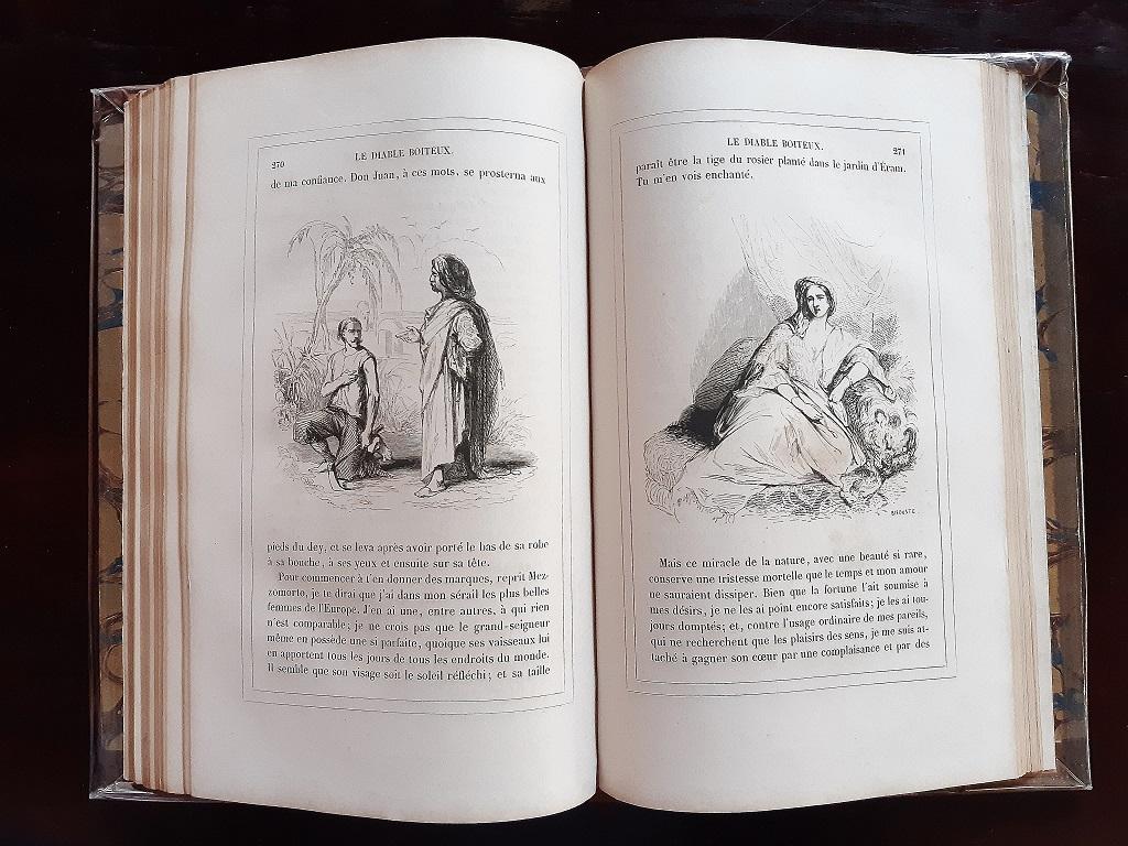 Le Diable Boiteux – seltenes Buch, illustriert von Tony Johannot – 1840 im Angebot 2