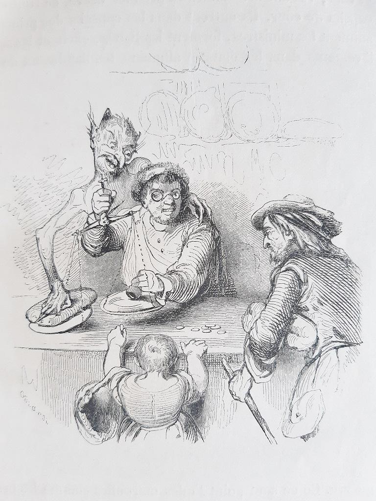 Le Diable Boiteux – seltenes Buch, illustriert von Tony Johannot – 1840 im Angebot 6