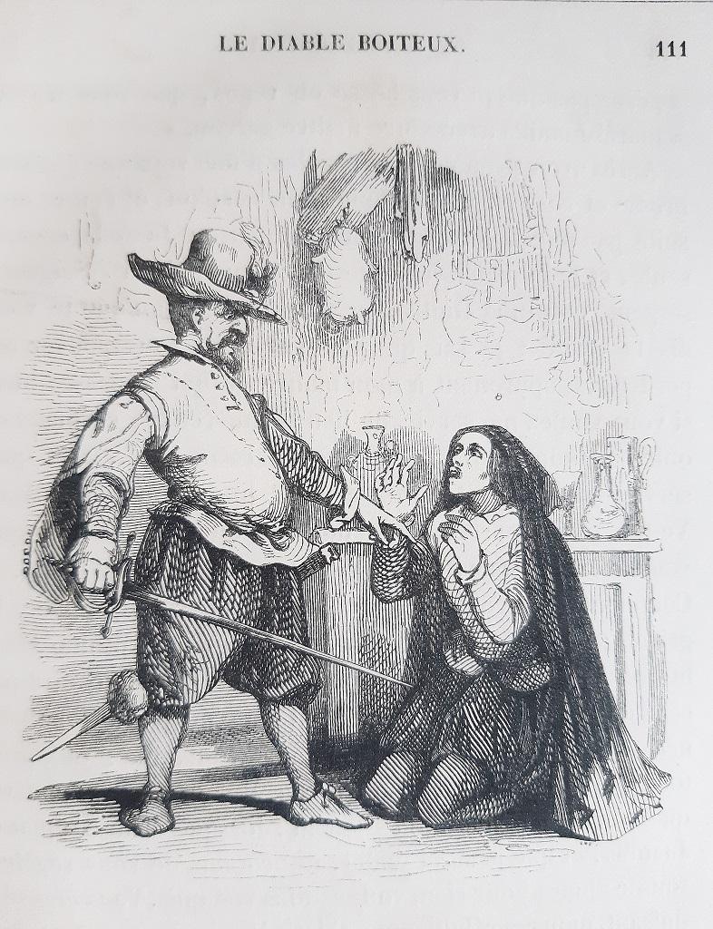 Le Diable Boiteux – seltenes Buch, illustriert von Tony Johannot – 1840 im Angebot 7