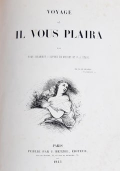 Voyage o il Vous Plaira – Seltenes Buch, illustriert von Tony Johannot – 1843