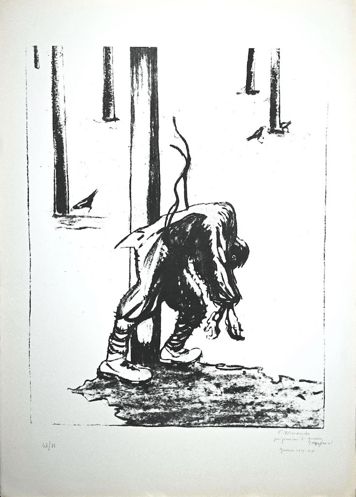 Prisoners is an original artwork realized by Italian artist Pietro Morando (Alessandria 1889- 1980).

Original Lithograph.

Very good condition, except for daily consumed margins.

Hand-signed on the lower right in pencil and titled. Numbered on the