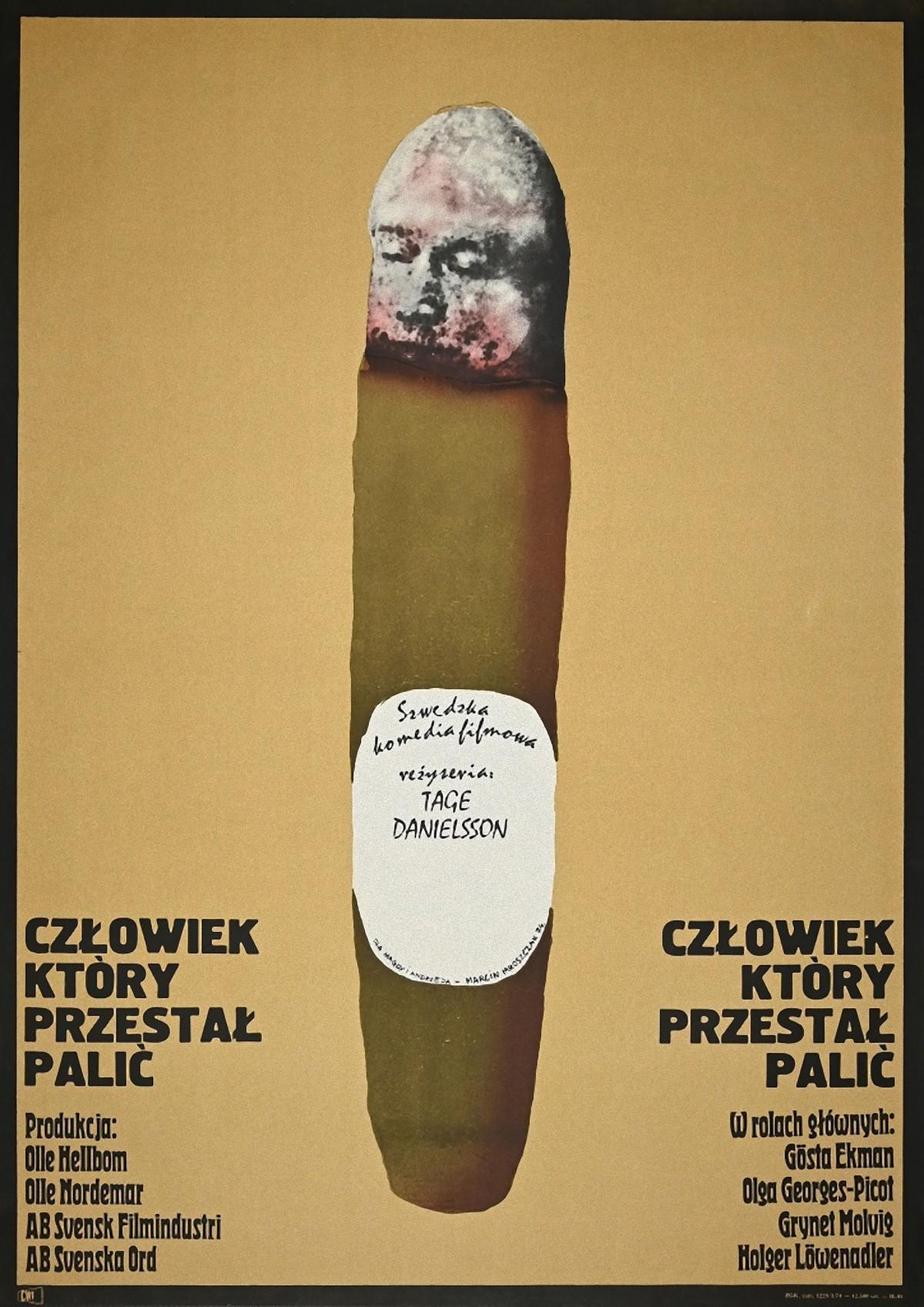 Tage Danielsson is an original poster realized by Marcin Jan Mroszczak (Katowice, 1950) in 1974.

Good condition.

Hand-signed and dated.

Marcin Jan Mroszczak (born January 10, 1950 in Katowice ) - one of the founders and co-owner of the Corporate