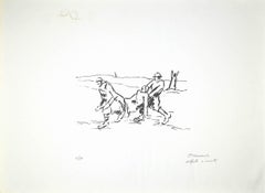 Shot to Death - Original Lithograph by Pietro Morando - 1950s
