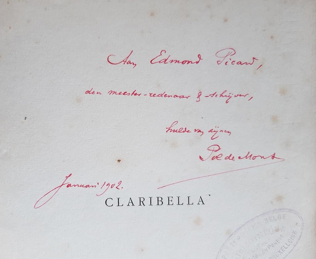 Claribella- Rare book Illustrated by Fernand Edmond Jean Marie Khnopff - 1893 For Sale 1